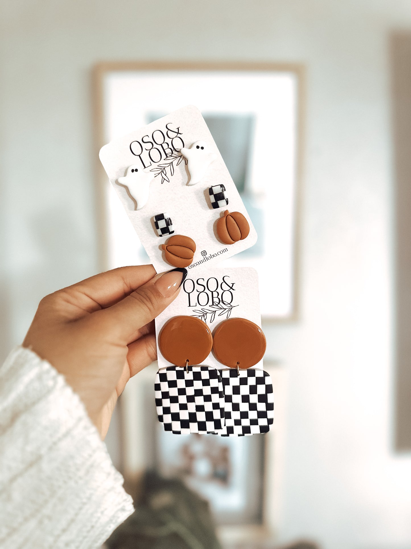 checkered orange